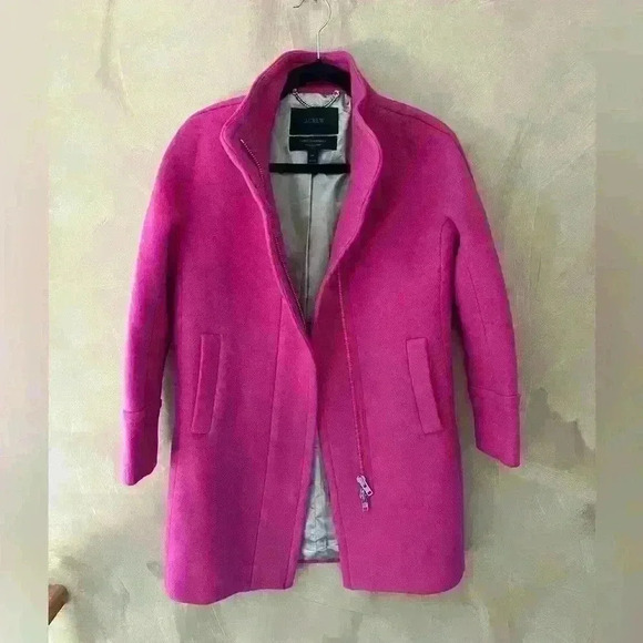 J.Crew Hot Pink  Wool Coat - Picture 5 of 14